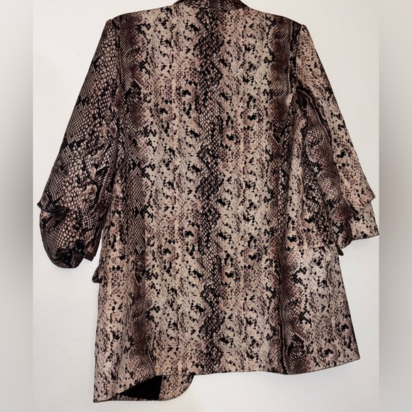 Snake Print Open Front Coat - Picture 2 of 2